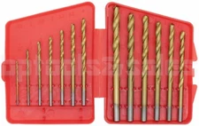 13pc Titanium Drill Bit Set Multi Bits High Speed Steel 1/16" to 11/64" SAE