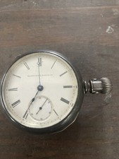 1884 Elgin Pocket Watch Model 3 18s 11 Jewels Silver Tone Case