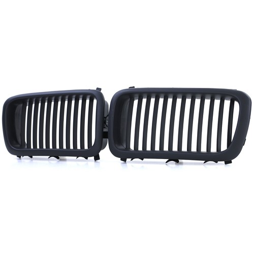 MATT BLACK FRONT GRILLS FOR BMW E38 7 SERIES 1994 - 2001 MODEL NICE GIFT - Picture 3 of 7