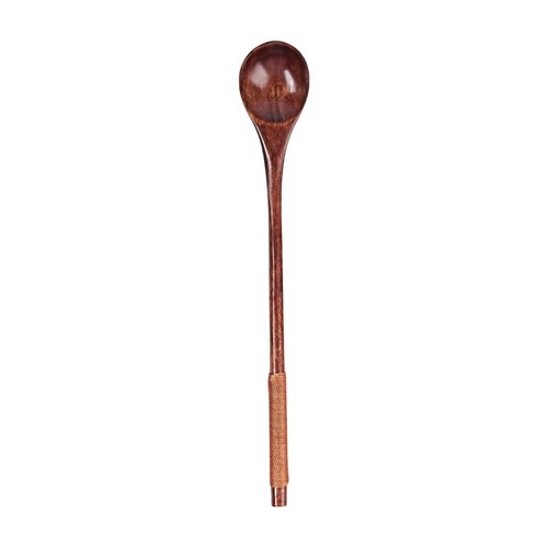 Long Wooden Teaspoon 20cm Wood Serving Coffee Mixing Spoon Japanese Style Spoon - Picture 12 of 15