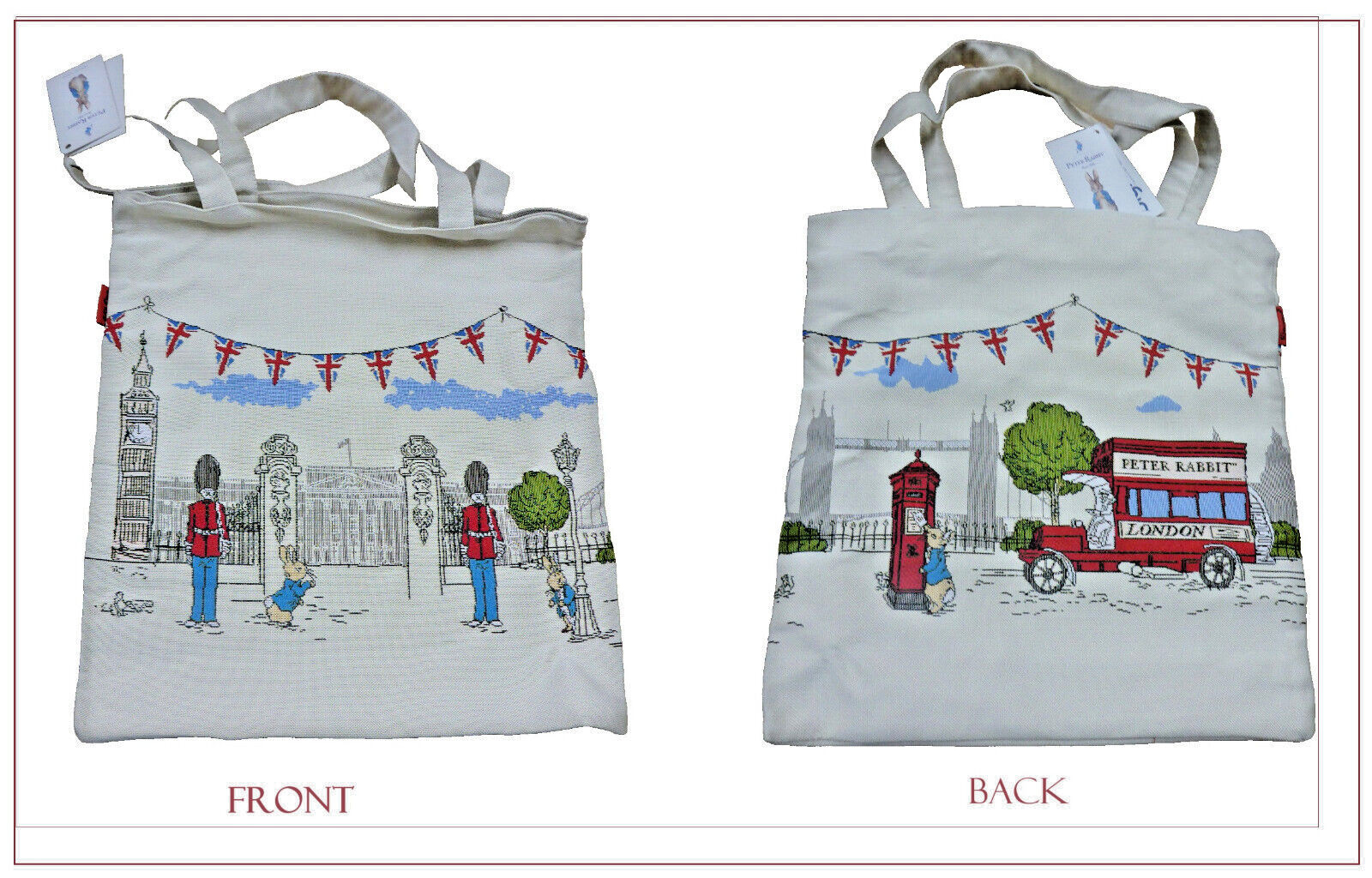 Signare Peter Rabbit Victorian London Tapestry Flat Tote Shopper Shoulder Bag