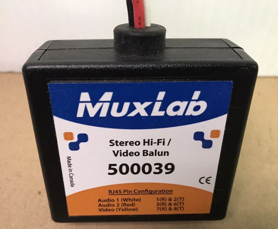 Muxlab 500039 Cable de Audio Estéreo Hi-Fi/Video Sobre Datos Balun 1 pieza Foto 4 de 4