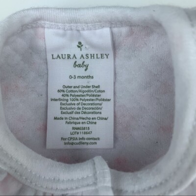Laura Ashley white floral footie baby pajamas, 0-3m | eBay Laura Ashley white floral footie baby pajamas, 0-3m | eBay