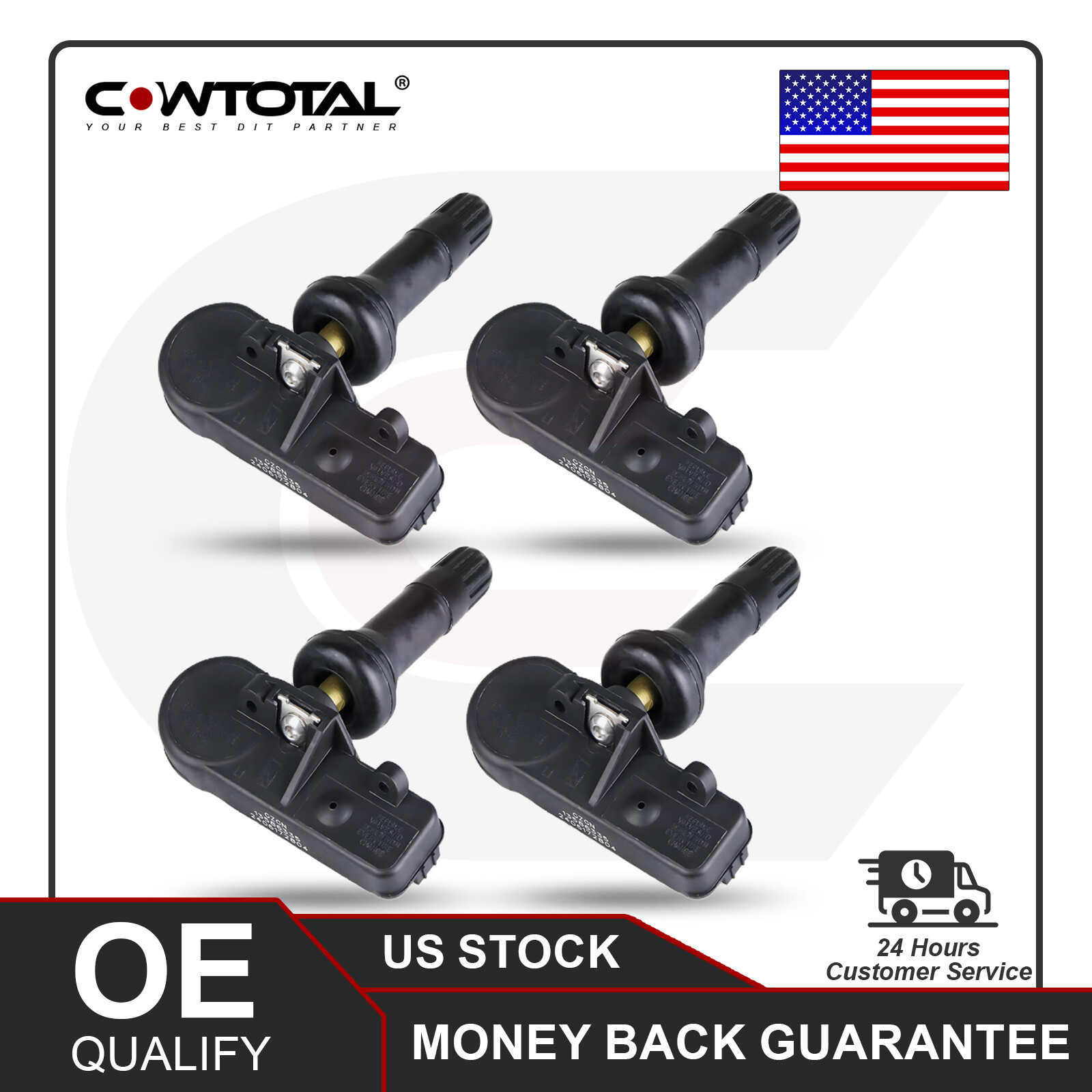 4pcs TPMS Tire Pressure Monitor Sensors for Chevy Equinox Express Impala Malibu 