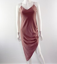 Windsor Pink Bodycon Midi Dress Size L Mauve Sleeveless Stretchy Clubwear Sexy