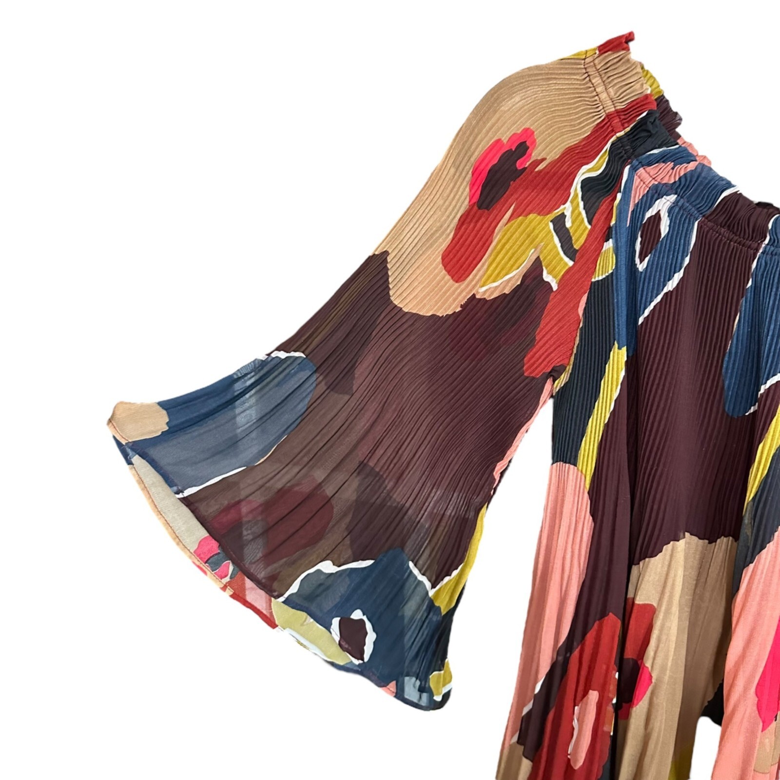 Davi & Dani Blouse Flowy Boho Cottagecore Lined Bell Sleeve Women's Size Small