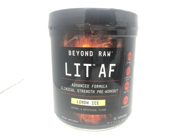 Beyond Raw Lit Af Pre Workout Lemon Ice 15 75 Oz 20 Servings Exp 08 21 For Sale Online Ebay