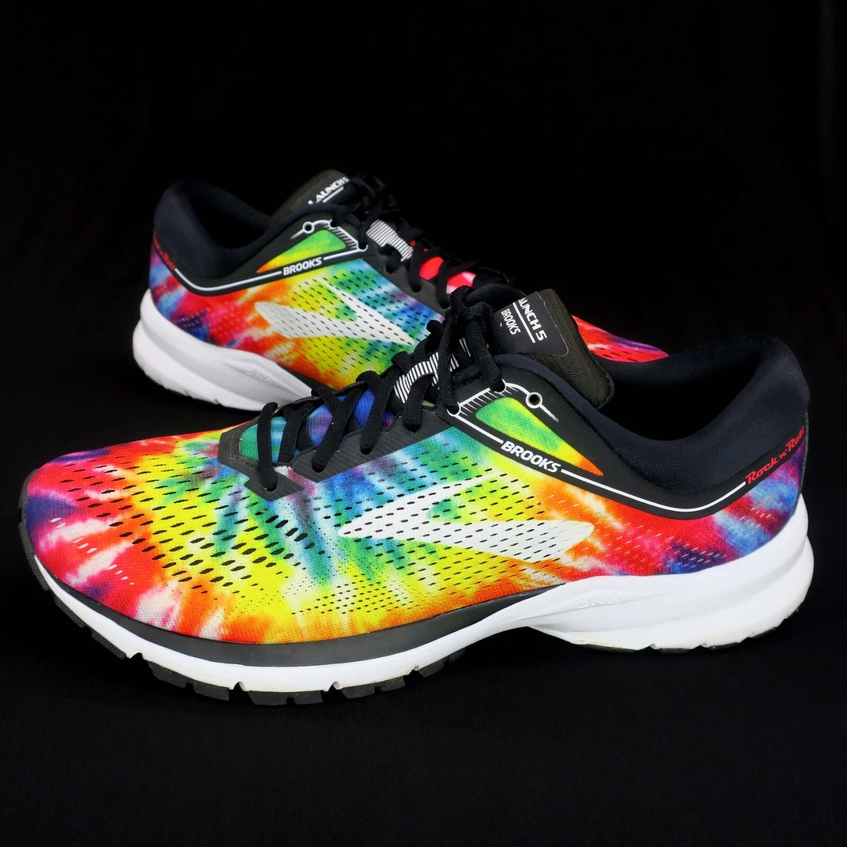 Brooks Launch 5 Sneakers Tie Dye Rock Roll Marathon Series