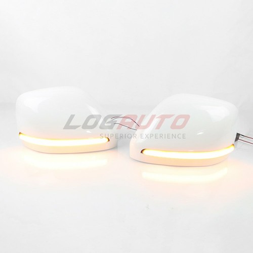 For Nissan Patrol 2016-2019 LED Rearview Side Mirror Dynamic Turn Light Milky - Picture 6 of 10