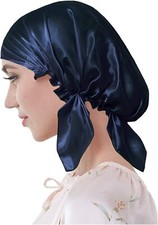 100% Mulberry Silk Night Sleep Cap for Women Hair Beauty Bonnet Sleeping Hat wit