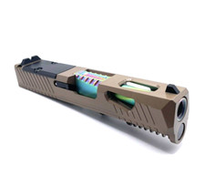 Hight Table Glock 26 G26 Gen 3 FDE Slide RMR Cut Chameleon Rainbow Fluted Barrel