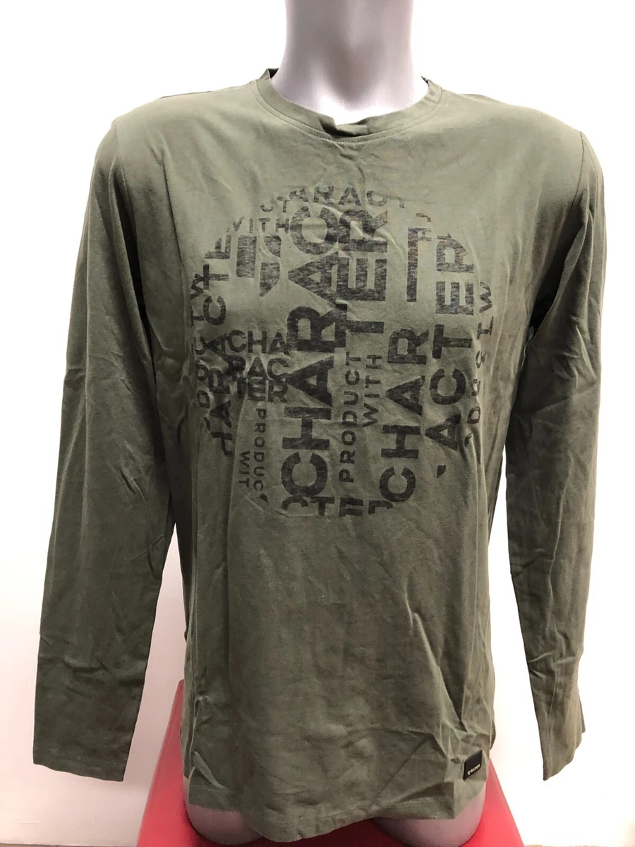 Maglia Cotone Garcia Uomo Maglietta A Maniche Lunghe Uomo Garcia - Capo Di Qualità T Shirt Manica Lunga Uomo