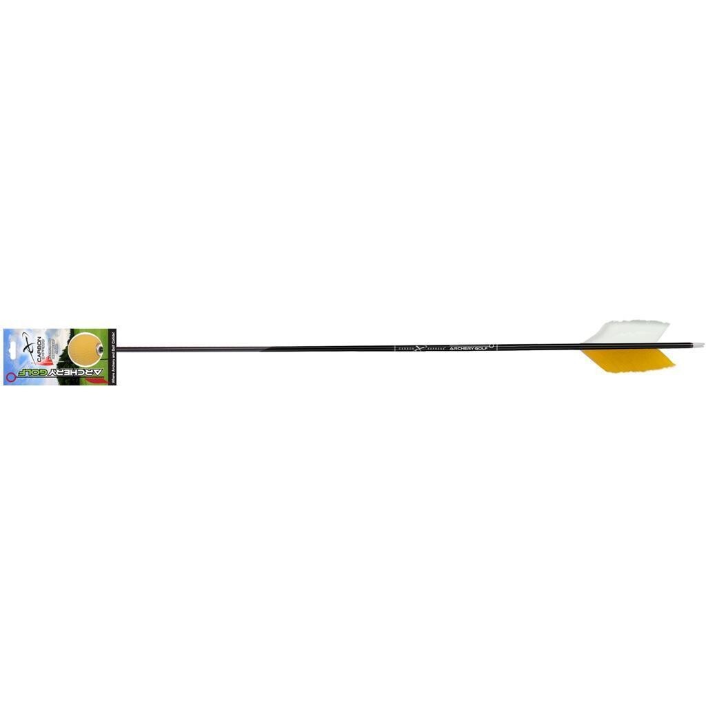 Carbon Express Archery Golf Arrow with Golf Ball Tip Black/Yellow Color