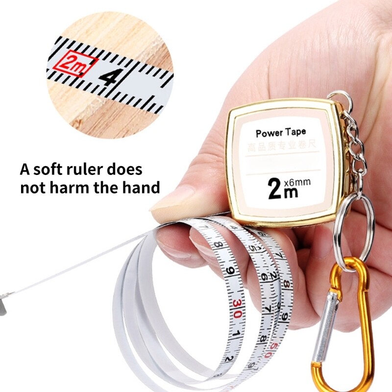 Mini Keychain Tape Measure 1m Steel Tape Measure Delicate Small Ruler