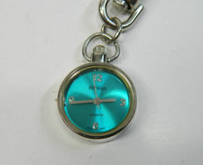 Silver tone key Keychain, FOB, Purse, Pocket, Belt Loop, Pendant, Baggage Watch