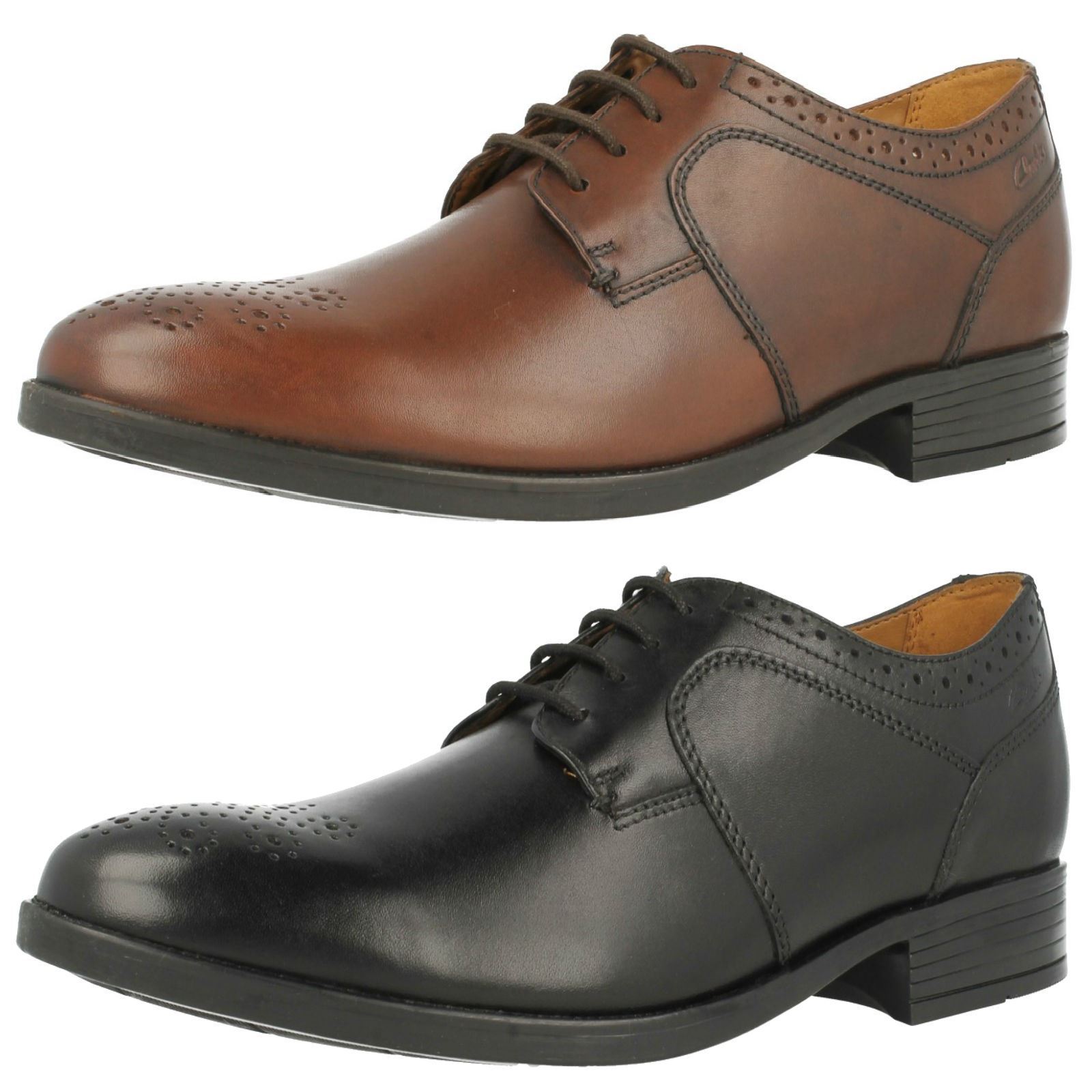Mens Clarks Semi Brogue Formal Shoes Kalden Edge Mens Clarks Semi Brogue Formal Shoes Kalden Edge