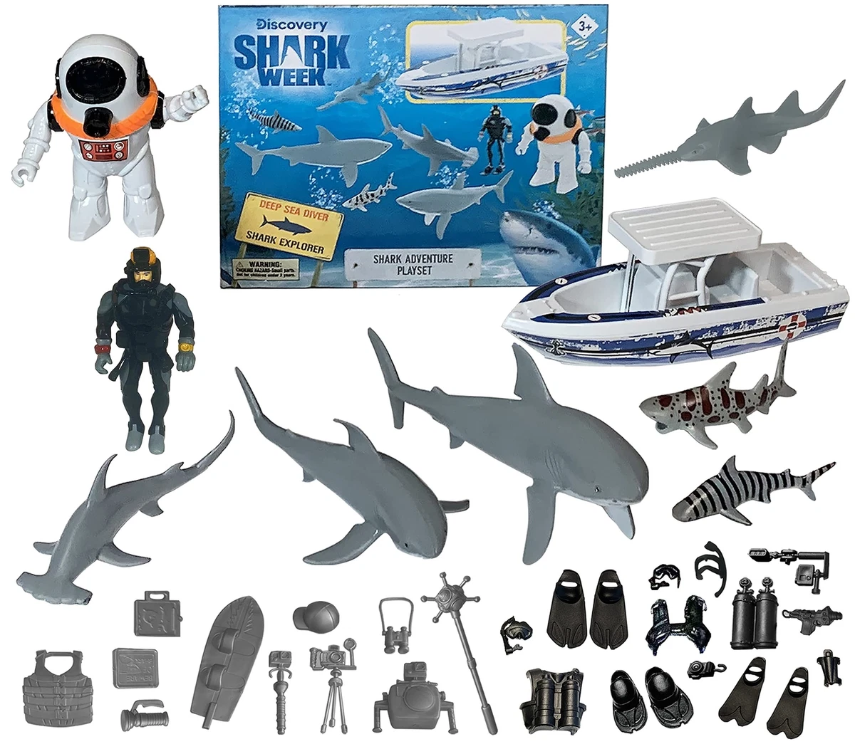 Shark Week Discovery Deep Ocean Explorer Big Toy Playset for Kids