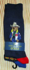 MENS POLO RALPH LAUREN 2 PAIR PACK BEAR PONY CREW SOCKS  SHOE SIZE 6 - 12.5 