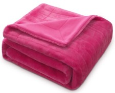 Decke pink 1,8 kg Kuscheldecke 150x200 Tagesdecke schwere Qualität kuschelig Mia