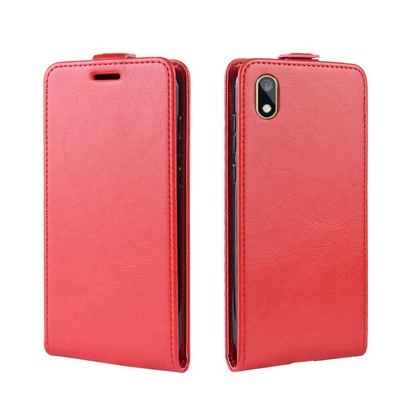 Crazy Horse Texture PU Case for Huawei Y5 (2019)/8S - Red