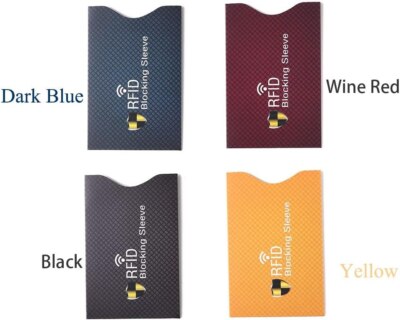 5x Premium RFID Blocker Schutzhülle Bankkartenhülle EC Karten Scheckkarten
