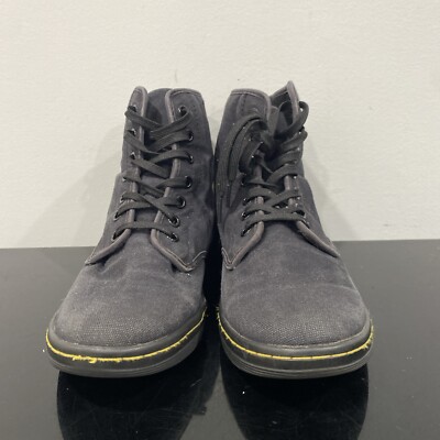 Doc Dr Martens Shoreditch Black Canvas Boots Women’s Size Lace Up