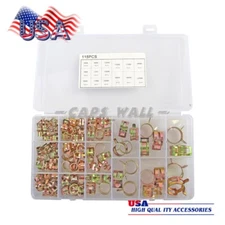 115X Hose Spring Clamps 6-22mm Fastener Fuel Water Line Pipe Air Tube Clips Kit