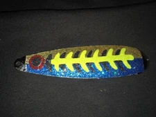 High Percentage Salmon Trolling Spoon With Hyper Vis Tape Not Paint 4 3/4”