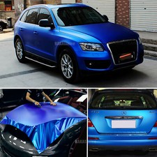 65ft X 5ft Full Roll Car Wrap Blue Flexible Satin Matte Chrome Vinyl Sticker Us