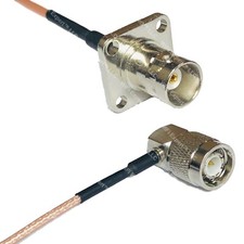 RG316 BNC Flange Female to TNC Male Angle RF Cable Rapid-SHIP LOT