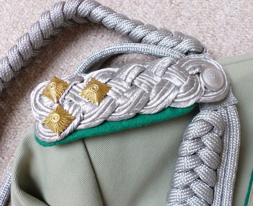 #e8148 Chaqueta uniforme original tropas fronterizas con cordón de desfile de 1977 Talla: k48 - Imagen 6 de 7