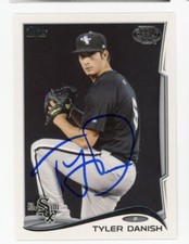 SIGNED BASEBALL CARD AUTO CHICAGO WHITE SOX TYLER DANISH 2014 TOPPS PRO DEBUT #8