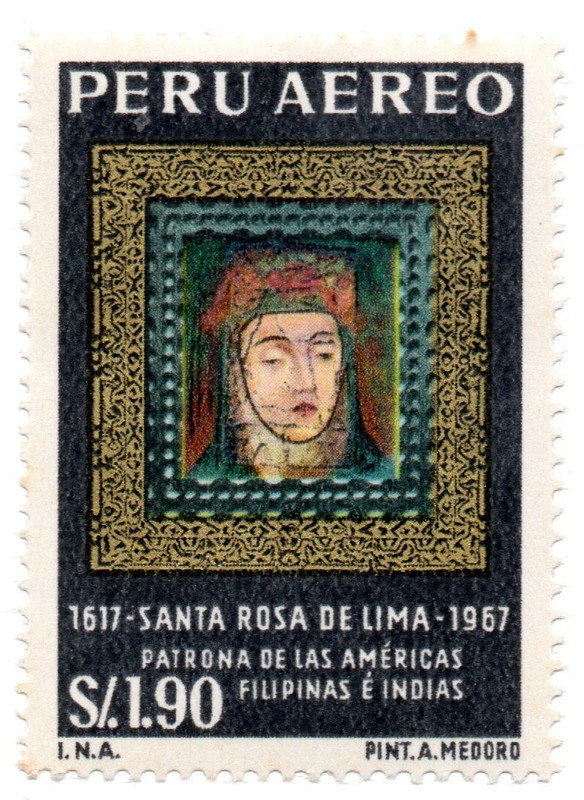 Saint Rose of Lima 1617-1967, paint by A Medoro, $1.90, Perú 67, accept offers 2