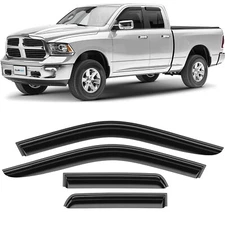 Sun Rain Visors Wind Rain Guards for 2019-2024 Dodge Ram 1500 Classic Quad Cab