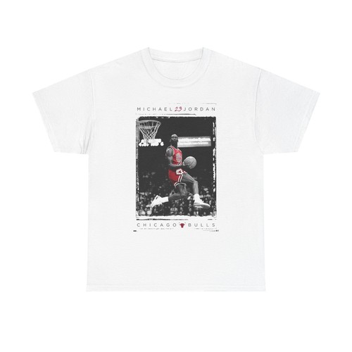 Michael Jordan Dunk Graphic T-Shirt Vintage Unisex Heavy Cotton Tee