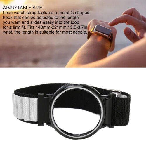 Stretch Nylon Woven Loop Watch Band Strap With Plastic Bumper Case For Pi - Picture 13 of 22