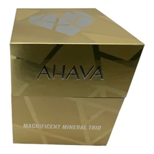 AHAVA Magnificent Mineral Trio Box Set Hand Cream Lotion Shower Gel 1.3oz #2201