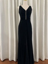 Vintage Carolina Herrera Women's Embelished Black Evening Gown