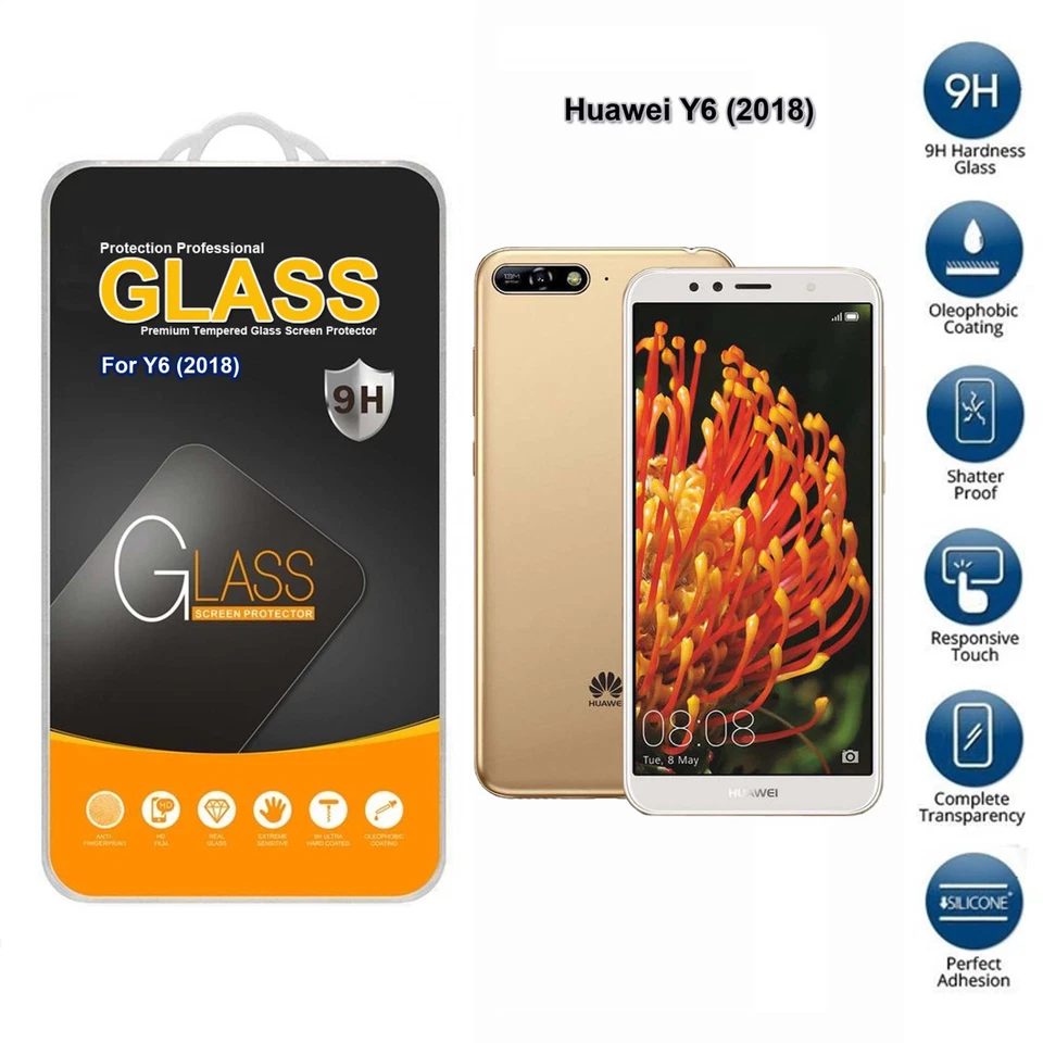 Protector de pantalla de vidrio templado para Huawei Y6 2018 Foto 3 de 3