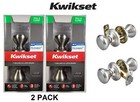 Kwikset Satin Nickel Hall & Closet Passage Door Knob Sets Cameron (2 PACK) NEW