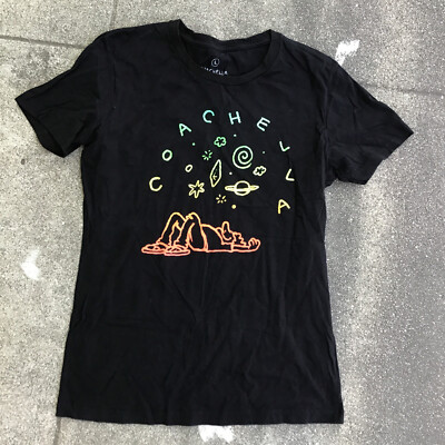 2016 Coachella Women's T-Shirt Large Black Crew Neck | eBay