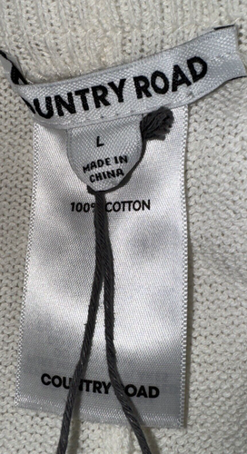 Country Road - Size L - Antique White Knit Casual Pants - BNWT - Picture 2 of 4