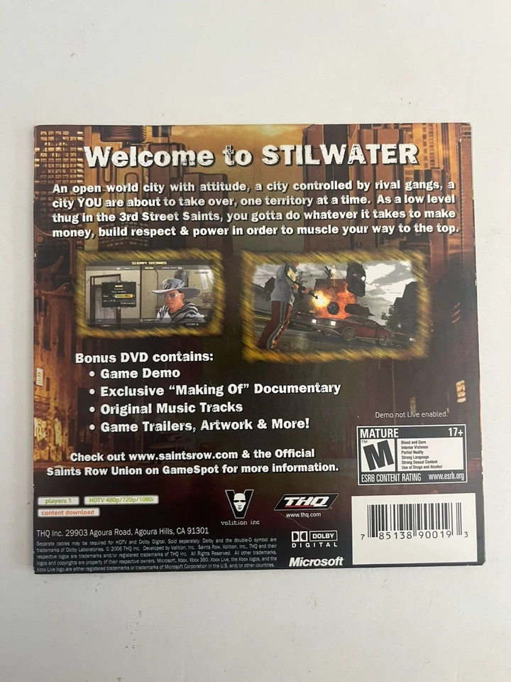 Saints Row Demo Disc Xbox 360, 2006 - New Sealed! - Image 2 of 3