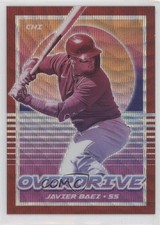2021 Panini Chronicles Overdrive Ruby Wave Prizm /199 Javier Baez #1 2t9