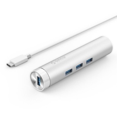 ORICO 2in1 USB-C / USB 3.0 auf Ethernet Adapter mit 3 Ports Hub 5Gbps