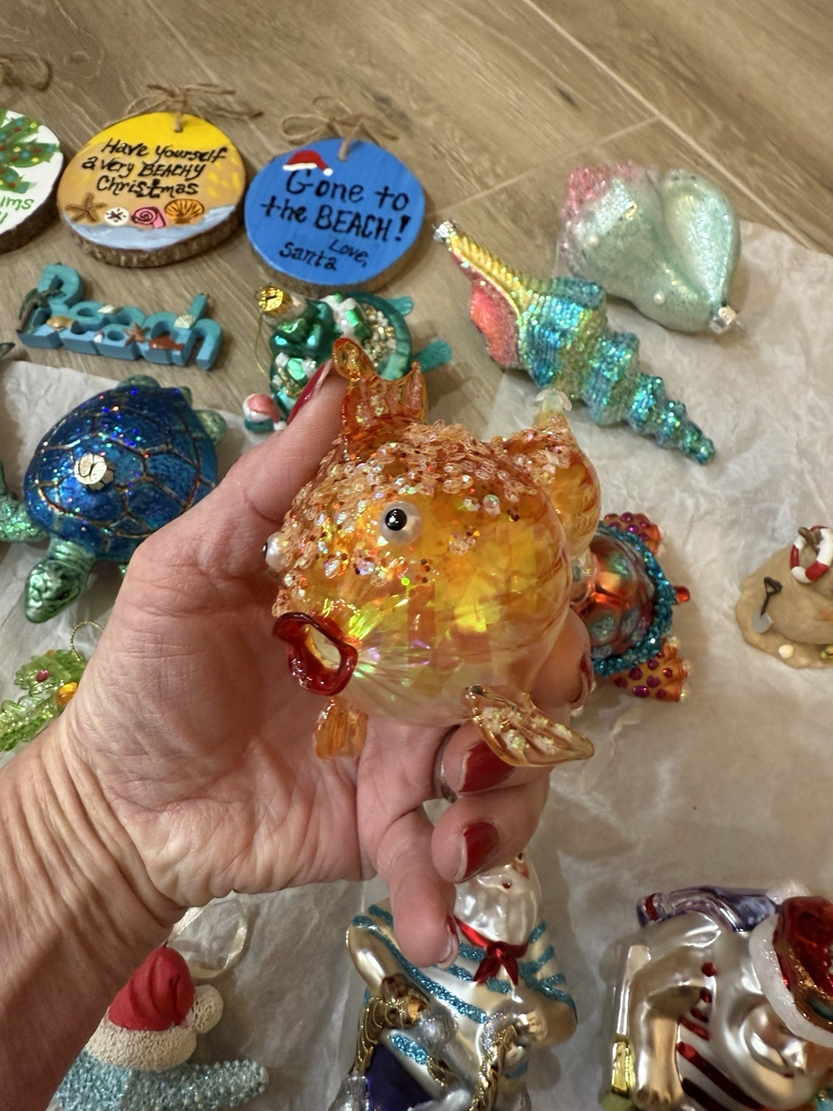 Lot Of 48 Beachy Coastal Theme Holiday Christmas Ornaments