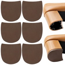 3 Pairs Shoe Heel Repair Rubber Pads 3.5 3.4 0.12 in, Brown