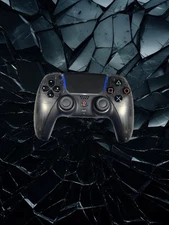 TMR Joystick Custom Clear Black Retro PS5 DualSense Controller W/ Mouse Click