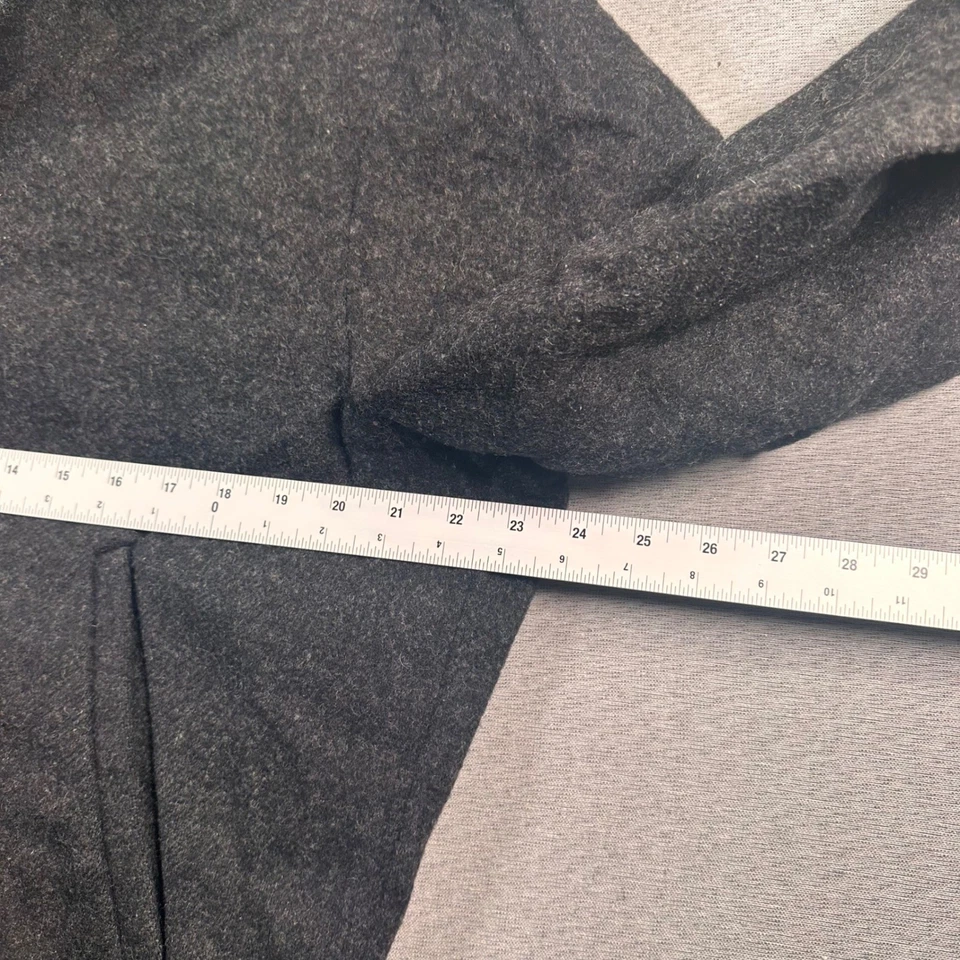 VTG Woolrich Bomber Jacket Mens M Charcoal Gray Wool USA Made Plaid Lined Zip - Image 4 of 4