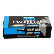 Titan 50 x 2.87mm Hot Dipped Galvanised Collated Framing Nails - Box of 1000